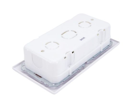 Блок Bylectrica 2 выключателя + розетка с заземляющим контактом СУ, серия СТИЛЬ, белый, 2В-РЦ-693 – изображение 3