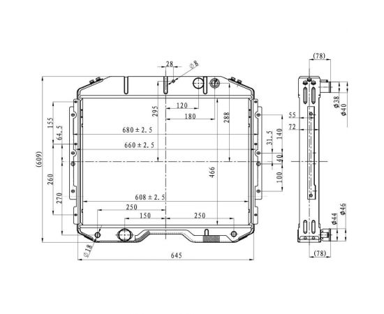 Радиатор охлаждения для автомобилей ГАЗ 3309 с двиг. Д-245 Eвро4 LUZAR LRc 0339 – изображение 3