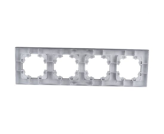 Четырехместная горизонтальная рамка UNIVersal серия афина графит еврослот A0046-Gr – изображение 4