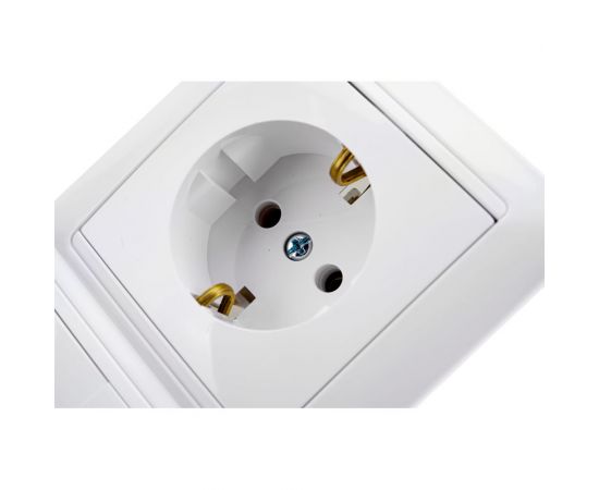 Блок Bylectrica 2 выключателя + розетка с заземляющим контактом СУ, серия СТИЛЬ, белый, 2В-РЦ-693 – изображение 4