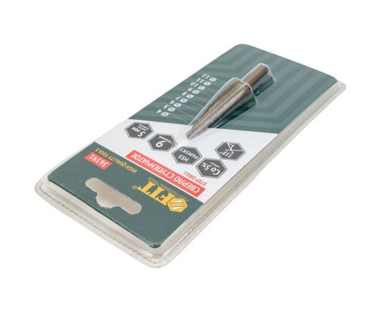 Сверло ступенчатое по металлу HSS Co (4-12 мм; 9 ступеней) FIT 36391 – изображение 4