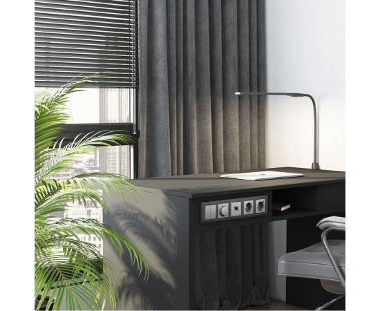 Розетка WERKEL с заземлением серебряный матовый a063612 – изображение 5