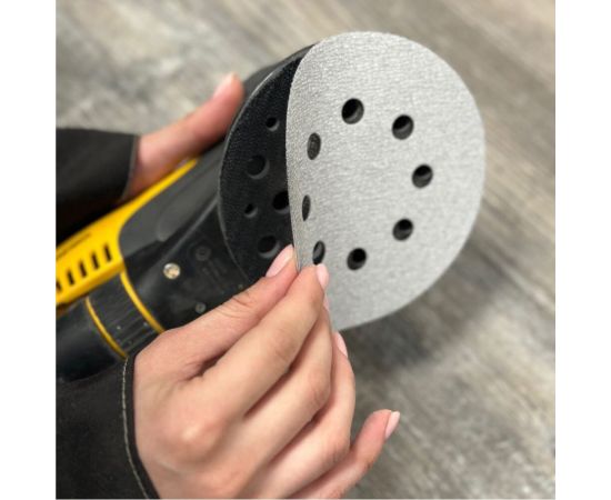 Диск шлифовальный White на бумажной основе 8 отверстий, 125 мм, Р120 Abraforce 164922 – изображение 10