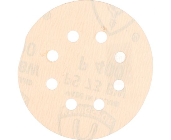 Круг шлифовальный на липучке для обработки красок, лаков и шпаклевок (125 мм; Р400; 8 отверстий) KLINGSPOR 307108 