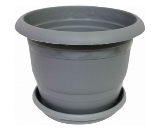 Кашпо Ангора 5 л, с поддоном, антрацит А5231ант 
