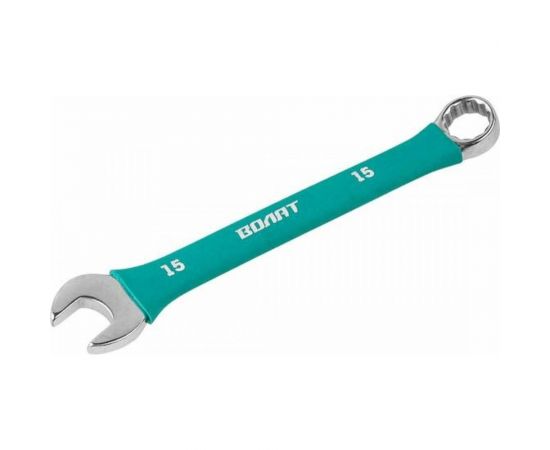 Комбинированный ключ ВОЛАТ 15 мм в прорезиненной оплетке 16060-15 