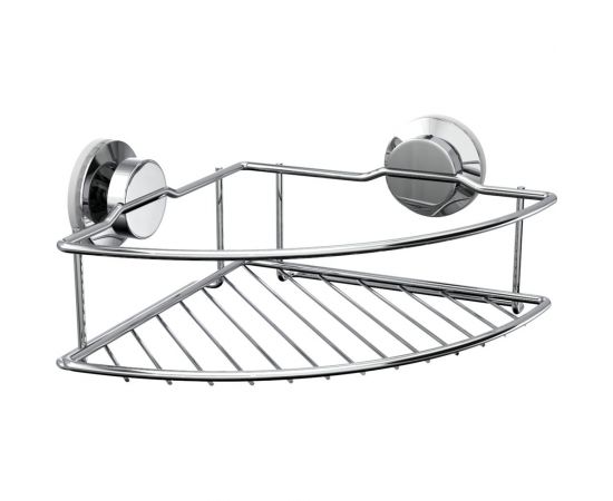 Полка-решетка для ванной Fora Atlant угловая, на присосках A035 