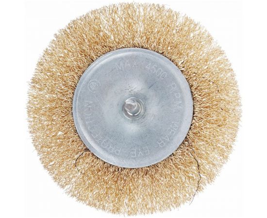 Щетка металлическая со шпилькой для дрели (100 мм; плоская) ЕРМАК 656-008 
