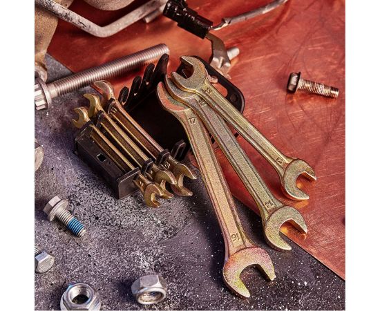 Набор рожковых ключей REXANT 6-17 мм, 6 шт желтый цинк 12-5843-2 – изображение 11