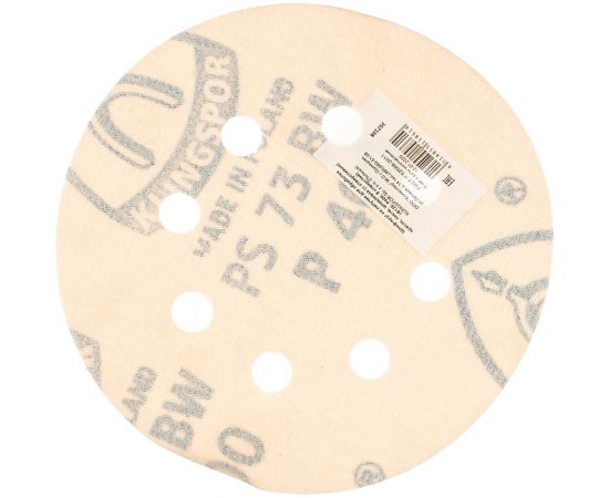 Круг шлифовальный на липучке для обработки красок, лаков и шпаклевок (125 мм; Р400; 8 отверстий) KLINGSPOR 307108 – изображение 2