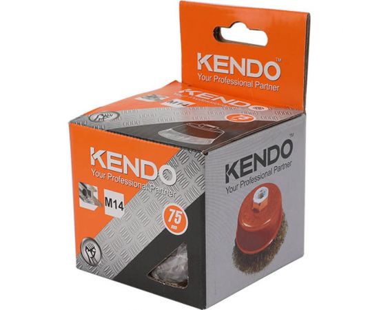 Щетка чашечная с гофрированной проволокой 75 мм, М14 KENDO 76002629 – изображение 2
