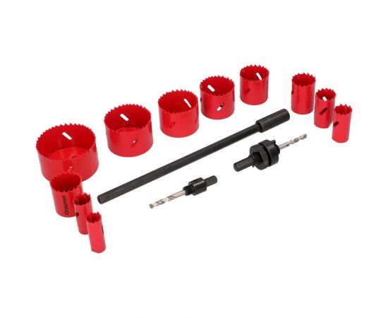 Набор коронок биметаллических (14 предметов; 19-76 мм) DRAUMET 6173 – изображение 2