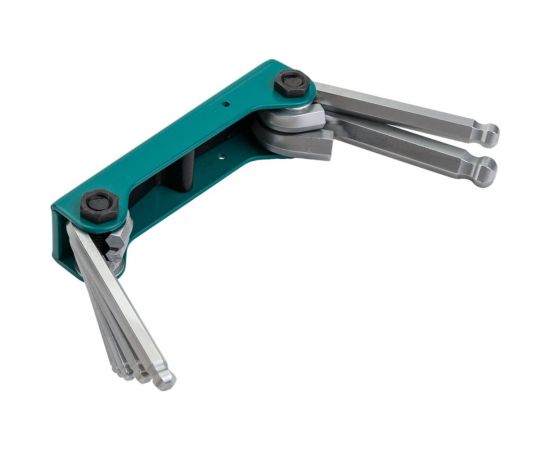 Набор ключей 6-гранных с шаром складной, 7 предметов 2.5, 3- 6, 8, 10мм ROCKFORCE RF-5072BF – изображение 3