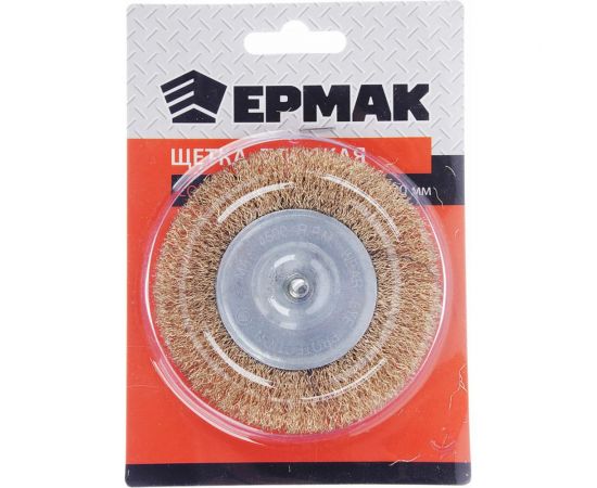 Щетка металлическая со шпилькой для дрели (100 мм; плоская) ЕРМАК 656-008 – изображение 3