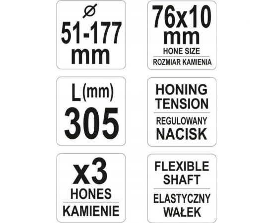 Хон для расточки цилиндров YATO 51-177 мм YT-05812 – изображение 4