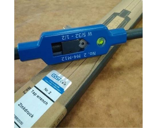 Метчикодержатель GSR DIN 1814 Nr. 0 M 1-8 Silver с уровнем L-130 mm B08802020 – изображение 4