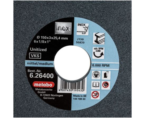 Диск войлочный ""Unitized"" (150х3х25,4 мм) Metabo 626400000 – изображение 4