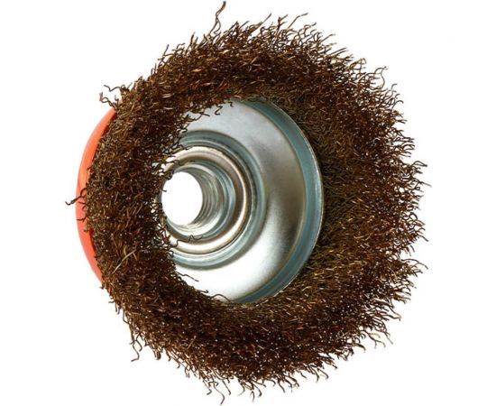 Щетка чашечная с гофрированной проволокой 75 мм, М14 KENDO 76002629 – изображение 5