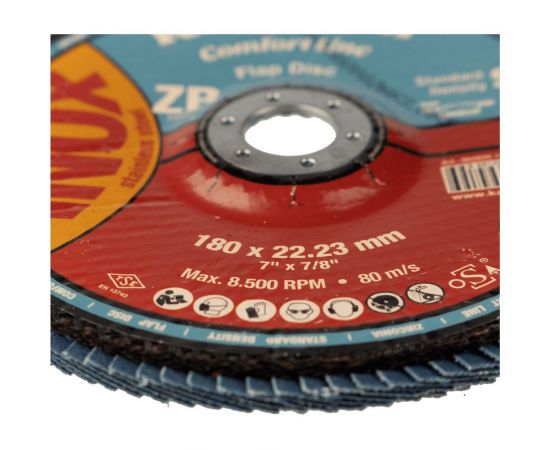 Диск лепестковый INOX 180х22 мм низкой плотности Karbosan 82820 – изображение 6