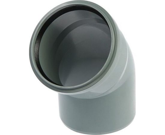 Отвод РемоКолор внутренняя канализация, серый, 45 градусов, 110 мм 141-123 