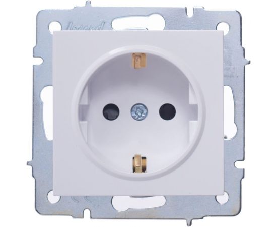 Розетка Lezard VESNA с защитой от детей, ПБТ, белая 742-0288-124B 