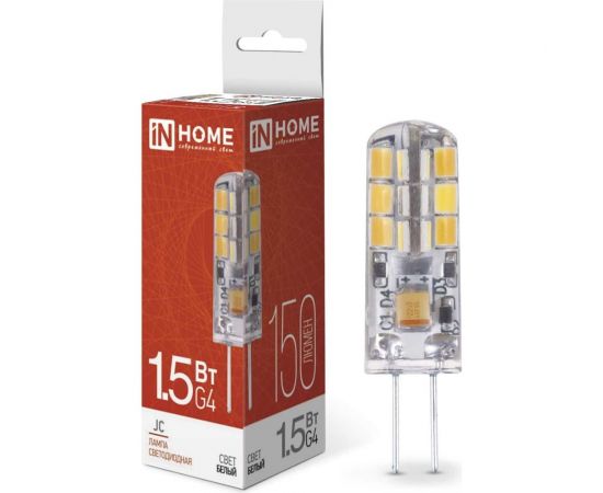 Светодиодная лампа IN HOME LED-JC 1.5Вт 12В G4 4000К 150Лм 4690612035963 