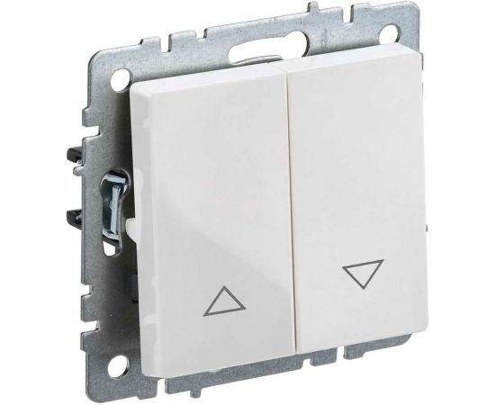 Выключатель IEK Brite жалюзи 10а вс10-1-5-брб белый BR-V15-0-10-K01 