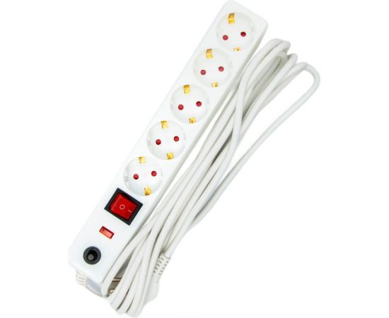 Сетевой фильтр-удлинитель Grisard Electric белый 5 розеток 5 метров GRE-017-1505 
