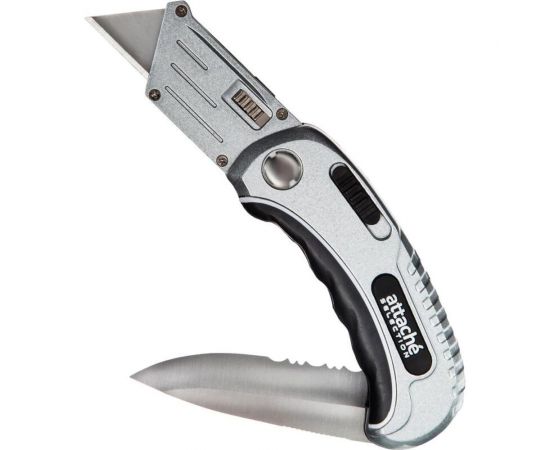 Универсальный складной нож 2 в 1 Attache Selection трапециевидный, ширина лезвия 19 мм 1432256 