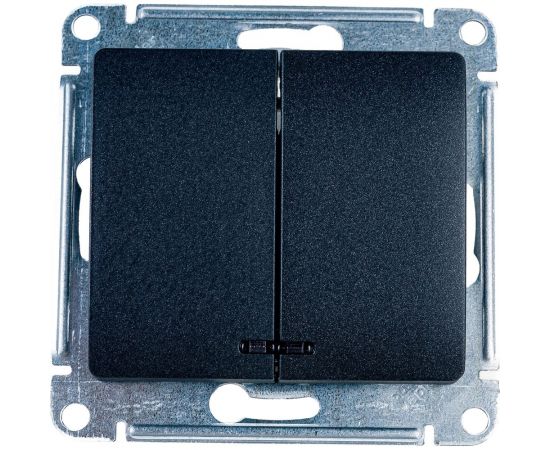 1-клавишный механизм выключателя Schneider Electric скрытой проводки Glossa 10А IP20 5а 10AX антрацит GSL000753 