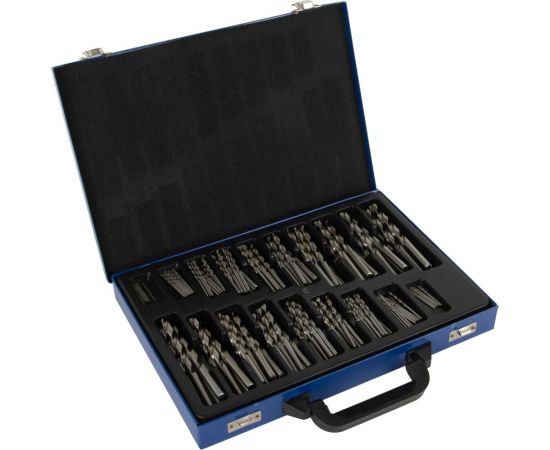 Набор сверл спиральных по металлу 1-10 мм, HSS, DIN 338, 170 шт DeBever DB-DG170 