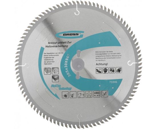 Пильный диск по дереву 305x30 мм, 96Т GROSS 73346 