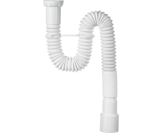 Гофрированный сифон без выпуска Wirquin 1 1/2x40/50 мм L800 мм с хомутом жёсткости 30717993 