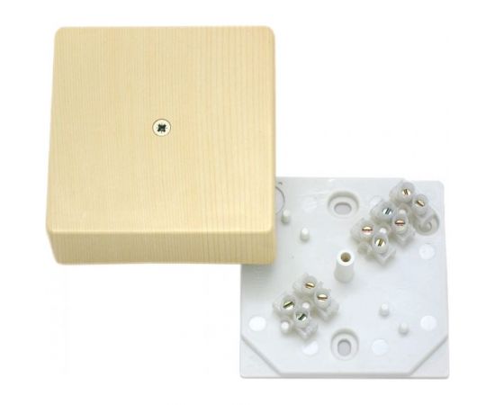 Распределительная коробка HEGEL ОП 75х75х30мм с клеммником сосна КРК2702 0201-И 