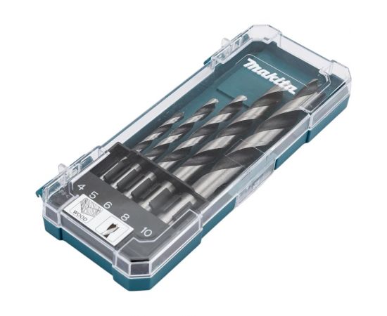 Набор сверл по дереву (5 шт.; 4,5,6,8,10 мм) Makita D-72861 