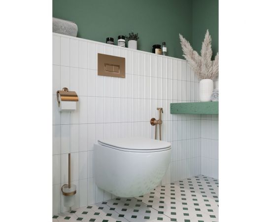 Подвесной безободковый унитаз San More Fiaba белый, с сиденьем микролифт SMT971901 – изображение 11