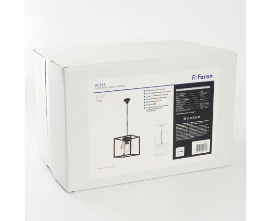 Садово-парковый светильник FERON PL715 на цепочке 60W E27 230V, черный 48386 – изображение 12