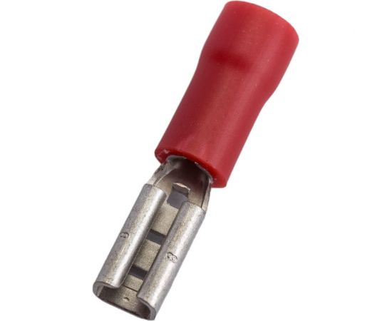 Плоский изолированный наконечник KLR RRD-1288 с манжетой мама 2,8x0,8 Красный НУ=100шт 6501288 – изображение 2