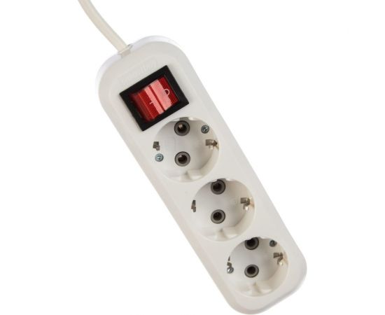 Удлинитель Smartbuy 3 гнезда 3 метра 16А/3,5кВт с выкл. и заземлением ПВС 3х1,0 SBE-16-3-03-ZS – изображение 2