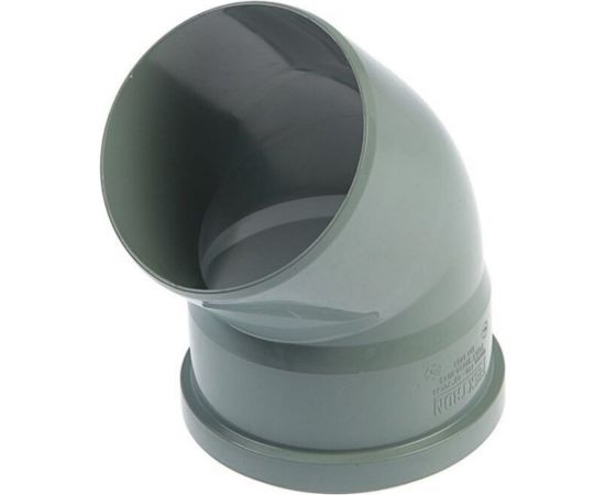 Отвод РемоКолор внутренняя канализация, серый, 45 градусов, 110 мм 141-123 – изображение 2