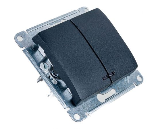 1-клавишный механизм выключателя Schneider Electric скрытой проводки Glossa 10А IP20 5а 10AX антрацит GSL000753 – изображение 3