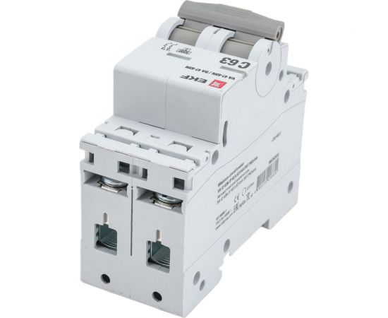 Автоматический выключатель EKF 2P 63А (C) 6кА ВА 47-63N PROxima M636263C – изображение 3