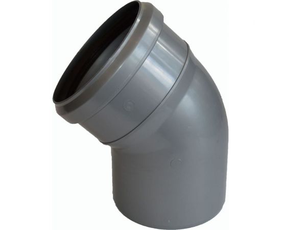 Отвод РемоКолор внутренняя канализация, серый, 45 градусов, 110 мм 141-123 – изображение 3