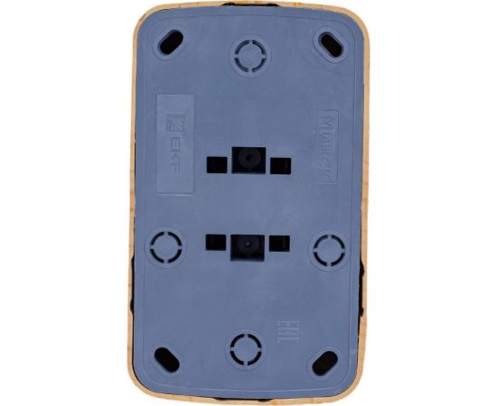 2-местная розетка EKF Минск ОП 10А без заземления, светлое дерево EGR10-102-30 – изображение 3