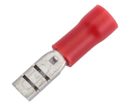 Плоский изолированный наконечник KLR RRD-1288 с манжетой мама 2,8x0,8 Красный НУ=100шт 6501288 – изображение 3