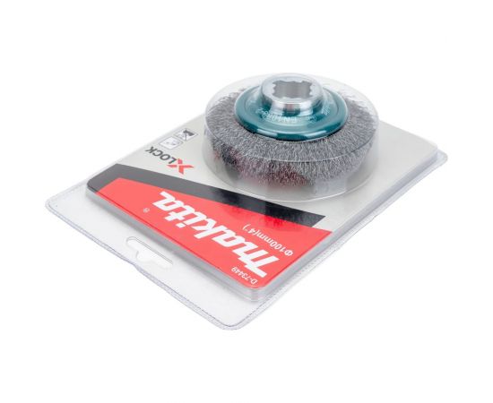 Щетка проволочная гофрированная конусная (100 мм; 0.3 мм; X-lock) Makita D-73449 – изображение 3