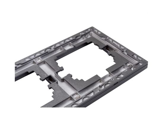 3-ая горизонтальная рамка Lezard RAIN цвет черный графит матовый 703-4141-148 – изображение 4