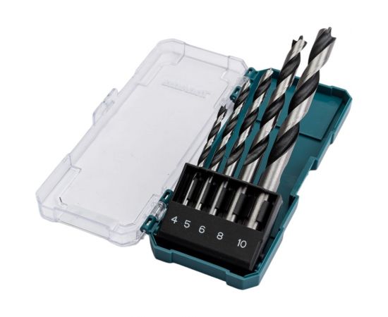 Набор сверл по дереву (5 шт.; 4,5,6,8,10 мм) Makita D-72861 – изображение 5