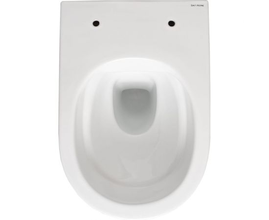 Подвесной безободковый унитаз San More Fiaba белый, с сиденьем микролифт SMT971901 – изображение 5