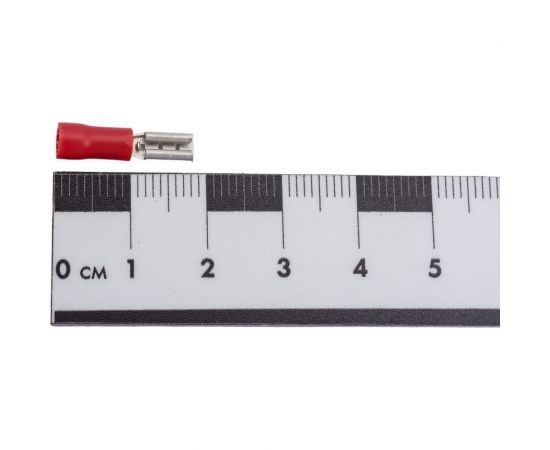 Плоский изолированный наконечник KLR RRD-1288 с манжетой мама 2,8x0,8 Красный НУ=100шт 6501288 – изображение 5